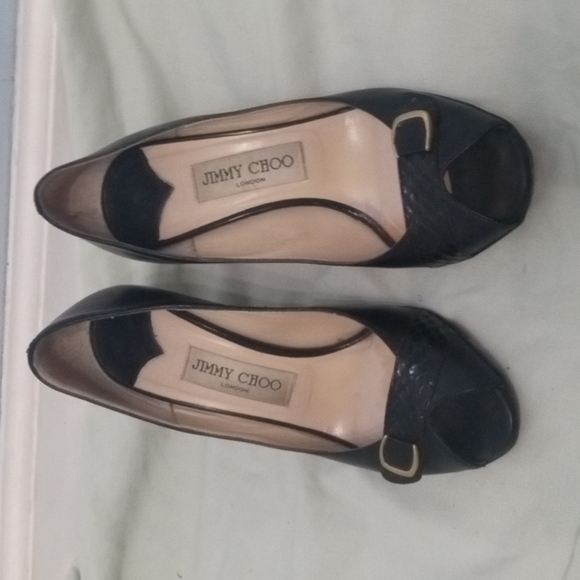 Jimmy Choo Black Heels Size 35.5 - Picture 1 of 8